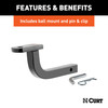 CURT 111643 Class 1 Trailer Hitch with Ball Mount, 1-1/4-In Receiver, Fits Select Audi A4, Quattro, S4, Volkswagen Passat