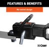 CURT 45038 3-in-1 UTV, ATV Trailer Hitch Mount with 2-Inch Receiver Adapter, 2-Inch Ball, Clevis Pin, 5/8-Inch Hole