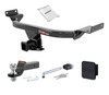 17 - 22 KIA Sportage 2in. CURT Trailer Hitch + Ball Mount + Cover + Lock Kit HWA1636