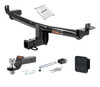 15 - 18 Audi Q3 Quattro 2in. CURT Trailer Hitch + Ball Mount + Cover + Lock Kit HWA63