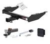 88 - 00 Chevrolet C2500 Excluding with dual exhaust, 10" step bumper or cab & chassis 2in. CURT Trailer Hitch + Ball Mount + Cover + Lock Kit HWA285