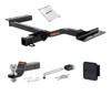 10 - 15 Lexus RX350 2in. CURT Trailer Hitch + Ball Mount + Cover + Lock Kit HWA1703