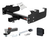75 - 86 Chevrolet C20 With 10" step bumper 2in. CURT Trailer Hitch + Ball Mount + Cover + Lock Kit HWA279