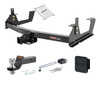15 - 19 Chevrolet Silverado 2500 HD 8' bed, excluding factory receiver, Tommy Gate lift or cab & chassis 2in. CURT Trailer Hitch + Ball Mount + Cover + Lock Kit HWA483