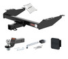 88 - 00 Chevrolet K3500 With dual exhaust 2in. CURT Trailer Hitch + Ball Mount + Cover + Lock Kit HWA393