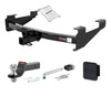 01 - 06 Chevrolet Silverado 3500 6' bed, excluding factory receiver, Tommy Gate lift or cab & chassis 2in. CURT Trailer Hitch + Ball Mount + Cover + Lock Kit HWA519