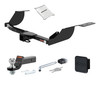 07 - 13 Mitsubishi Outlander 2in. CURT Trailer Hitch + Ball Mount + Cover + Lock Kit HWA1989