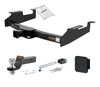 01 - 10 Chevrolet Silverado 2500 HD 8' bed, with Tommy Gate lift 2in. CURT Trailer Hitch + Ball Mount + Cover + Lock Kit HWA497
