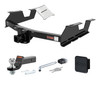 11 - 14 Chevrolet Silverado 3500 HD 8' bed, excluding factory receiver, Tommy Gate lift or cab & chassis 2in. CURT Trailer Hitch + Ball Mount + Cover + Lock Kit HWA567