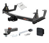 15 - 19 Chevrolet Silverado 3500 HD 8' bed, excluding factory receiver, Tommy Gate lift or cab & chassis 2in. CURT Trailer Hitch + Ball Mount + Cover + Lock Kit HWA563