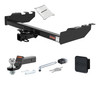 07 - 07 GMC Sierra 1500 HD Classic Excluding roll pan bumper, Tommy Gate lift or 10" drop bumper 2in. CURT Trailer Hitch + Ball Mount + Cover + Lock Kit HWA1168