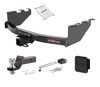 14 - 18 GMC Sierra 1500 Excluding roll pan bumper, Tommy Gate lift or 10" drop bumper 2in. CURT Trailer Hitch + Ball Mount + Cover + Lock Kit HWA1144
