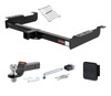 96 - 24 GMC Savana 3500 Excluding cutaway models 2in. CURT Trailer Hitch + Ball Mount + Cover + Lock Kit HWA1133