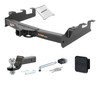 01 - 10 GMC Sierra 2500 HD 6' bed, factory replacement hitch 2in. CURT Trailer Hitch + Ball Mount + Cover + Lock Kit HWA1205