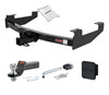07 - 07 GMC Sierra 3500 Classic Excluding factory receiver, Tommy Gate lift, 10" drop bumper and cab & chassis 2in. CURT Trailer Hitch + Ball Mount + Cover + Lock Kit HWA1255