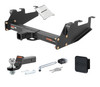 88 - 99 GMC K1500 Excluding dual exhaust or 10" step bumper or 2in. CURT Trailer Hitch + Ball Mount + Cover + Lock Kit HWA1086