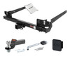 78 - 83 JEEP CJ7 2in. CURT Trailer Hitch + Ball Mount + Cover + Lock Kit HWA1537