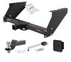 99 - 03 Ford F-350 Super Duty With 16" spare tire and 10" drop bumper 2in. CURT Trailer Hitch + Ball Mount + Cover + Lock Kit HWA905