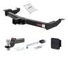 00 - 14 Ford E-150 2in. CURT Trailer Hitch + Ball Mount + Cover + Lock Kit HWA801