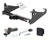 99 - 24 Ford F-550 Super Duty Cab & chassis with 34" frame width (O.D.) 2in. CURT Trailer Hitch + Ball Mount + Cover + Lock Kit HWA921