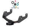 2015 - 2026 Ford F-150 w/o LED Tailights + With factory receiver Curt 2", Class 4 Trailer Tow Hitch + 4-way Wiring Kit 14021