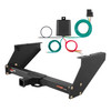 99 - 03 Ford F-250 Super Duty With 16" spare tire and 10" drop bumper Curt 2", Class 5 Trailer Tow Hitch + 4-flat Wiring Kit 15316