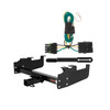 1988 - 2000 GMC K3500 With 10" step bumper Curt 2", Class 3 Trailer Tow Hitch + 4-flat Wiring Kit 13099