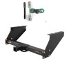 2005 - 2007 Ford F-350 Super Duty With 16" spare tire and 10" drop bumper Curt 2", Class 5 Trailer Tow Hitch + 4-flat Wiring Kit 15316