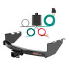 14 - 18 GMC Sierra 1500 Excluding roll pan bumper, Tommy Gate lift or 10" drop bumper Curt 2", Class 3 Trailer Tow Hitch + 4-flat Wiring Kit 13175