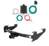 2001 - 2010 GMC Sierra 2500 HD 6' bed, excluding factory receiver, Tommy Gate lift or cab & chassis Curt 2", Class 3 Trailer Tow Hitch + 4-flat Wiring Kit 13208