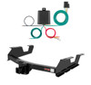 2011 - 2014 GMC Sierra 3500 HD 8' bed, excluding factory receiver, Tommy Gate lift or cab & chassis Curt 2", Class 3 Trailer Tow Hitch + 4-flat Wiring Kit 13061