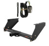 2002 - 2003 Ford F-350 Super Duty With 16" spare tire and 10" drop bumper Curt 2", Class 5 Trailer Tow Hitch + 4-flat Wiring Kit 15316