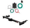 2001 - 2006 GMC Sierra 1500 HD With roll pan bumper Curt 2", Class 3 Trailer Tow Hitch + 4-flat Wiring Kit 13932