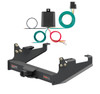 2020 - 2026 Ford F-350 Super Duty Cab & chassis with 34" frame width (O.D.) Curt 2", Class 5 Trailer Tow Hitch + 4-flat Wiring Kit 15402