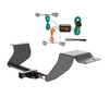 14 - 19 Ford Fiesta Hatchback Curt 1-1/4", Class 1 Trailer Tow Hitch + 4-flat Wiring Kit 11067
