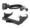 1999 - 2026 Ford F-450 Super Duty Cab & chassis with 34" frame width (O.D.) Curt 2", Class 5 Trailer Tow Hitch + 7-way Wiring Kit 15445
