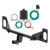 16 - 21 Honda Civic Hatchback, excluding center exhaust Curt 1-1/4", Class 1 Trailer Tow Hitch + 4-flat Wiring Kit 11591