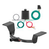 17 - 18 Honda Civic Hatchback, excluding Sport and Type R Curt 1-1/4", Class 1 Trailer Tow Hitch + 4-flat Wiring Kit 11463
