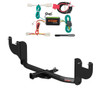 2017 - 2018 Hyundai Elantra Sedan (Excluding Limited), with factory recovery loop Curt 1-1/4", Class 1 Trailer Tow Hitch + 4-flat Wiring Kit 11424
