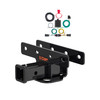 20 - 24 Jeep Wrangler JL, diesel Curt 2", Class 3 Trailer Tow Hitch + 4-flat Wiring Kit 13564