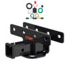 2020 - 2023 Jeep Wrangler JL, diesel Curt 2", Class 3 Trailer Tow Hitch + 4-flat Wiring Kit 13564