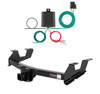 2011 - 2014 Chevrolet Silverado 2500 HD 6' bed, excluding factory receiver, Tommy Gate lift or cab & chassis Curt 2", Class 4 Trailer Tow Hitch + 4-flat Wiring Kit 14062