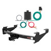 01 - 06 Chevrolet Silverado 3500 8' bed, excluding factory receiver, Tommy Gate lift, 10" drop bumper and cab & chassis Curt 2", Class 4 Trailer Tow Hitch + 4-flat Wiring Kit 14211