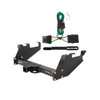 1988 - 2000 Chevrolet C3500 With 10" step bumper Curt 2", Class 5 Trailer Tow Hitch + 4-flat Wiring Kit 15317