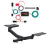 2017 - 2019 Chevrolet Cruze Hatchback, excluding diesel Curt 1-1/4", Class 1 Trailer Tow Hitch + 4-flat Wiring Kit 11458