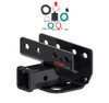 2021 - 2026 Ford Bronco w/o LED Tailights Excluding factory receiver Curt 2", Class 3 Trailer Tow Hitch + 4-flat Wiring Kit 13493