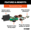 07 - 10 Lincoln MKX Fits beneath factory 1-1/4" receiver Curt 1-1/4", Class 2 Trailer Tow Hitch + 4-flat Wiring Kit 12036