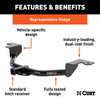 99 - 05 Pontiac Grand Am Curt 1-1/4", Class 2 Trailer Tow Hitch + 4-flat Wiring Kit 12040