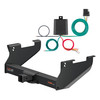 14 - 17 Ram 3500 6' bed, with or without factory receiver Curt 2-1/2", Class 5 Trailer Tow Hitch + 4-flat Wiring Kit 15803