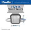 Draw-tite Class 1 Trailer Hitch, 1-1/4" Square Receiver, Black for Select KIA Rio 25004
